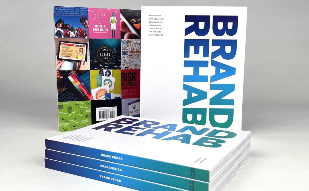 Book cover design for "Brand Rehab,"