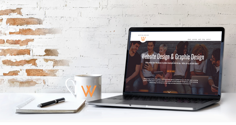 Website layout showing Wieting Design organization's mission